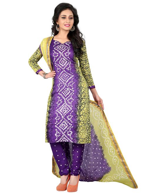 printed unstitched suit set - 18587367 - Very Small Image - 1