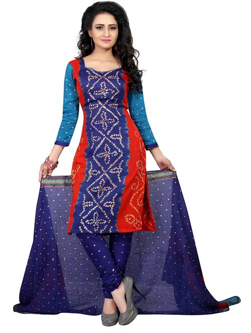 printed unstitched suit set - 18587384 - Very Small Image - 1