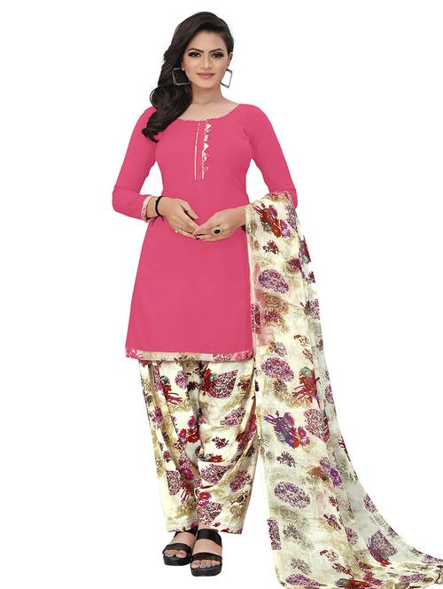 printed unstitched suit set - 18587395 - Very Small Image - 1