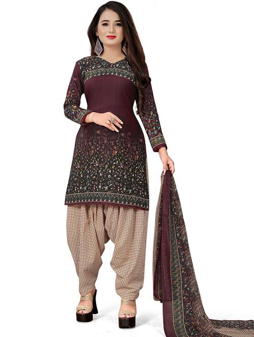 printed unstitched suit set - 18587402 - Very Small Image - 1