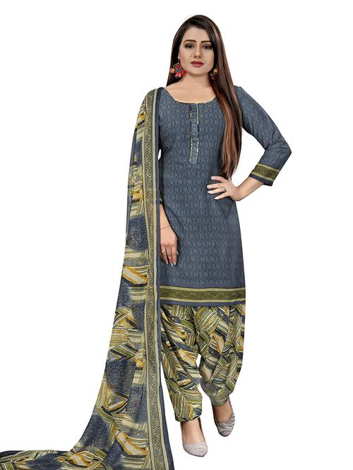 printed unstitched suit set - 18587412 - Very Small Image - 1