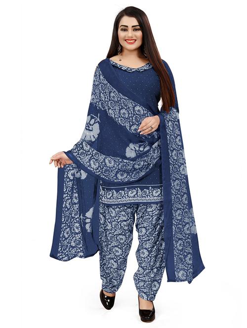 printed unstitched suit set - 18587426 - Very Small Image - 1