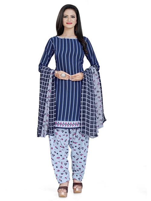 printed unstitched suit set - 18587433 - Very Small Image - 1
