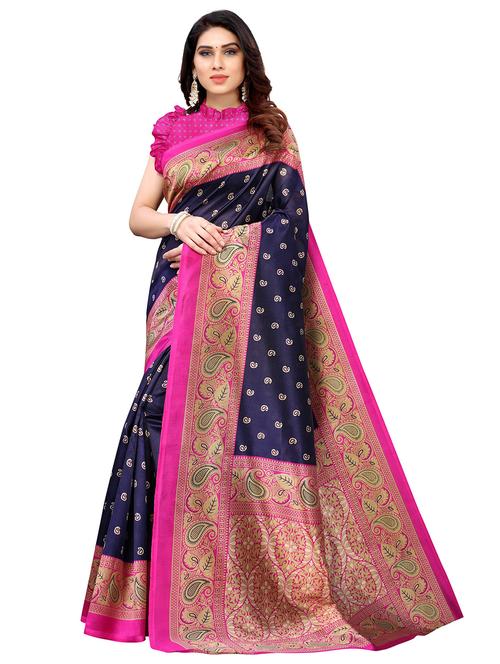 women's banarasi saree with blouse - 18587756 - Very Small Image - 1