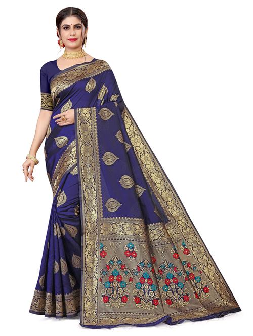 zari work self design woven saree - 18587947 - Very Small Image - 1