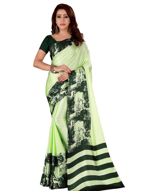 women's printed light green colored saree - 18588380 - Very Small Image - 1