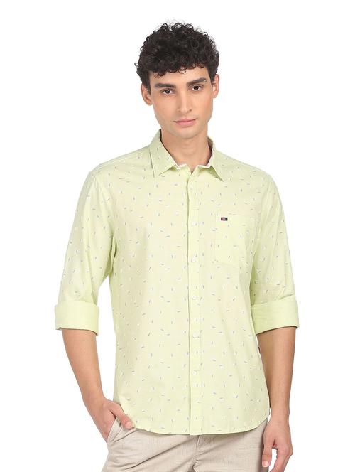 yellow printed casual shirt - 18588505 - Very Small Image - 1