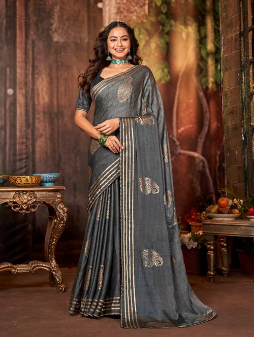 paisley banarasi saree - 18588535 - Very Small Image - 1