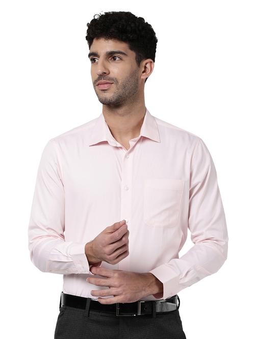pink solid formal shirt - 18588618 - Very Small Image - 1