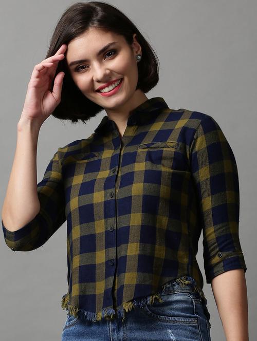 women checkered shirt - 18589033 - Very Small Image - 1