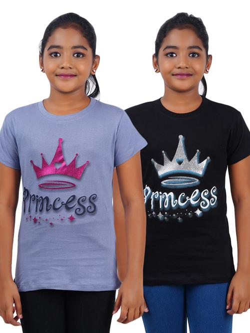 girls pack of 2 printed tee - 18589304 - Very Small Image - 1