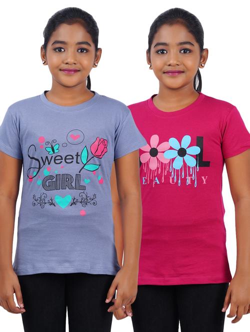 girls pack of 2 printed tee - 18589310 - Very Small Image - 1