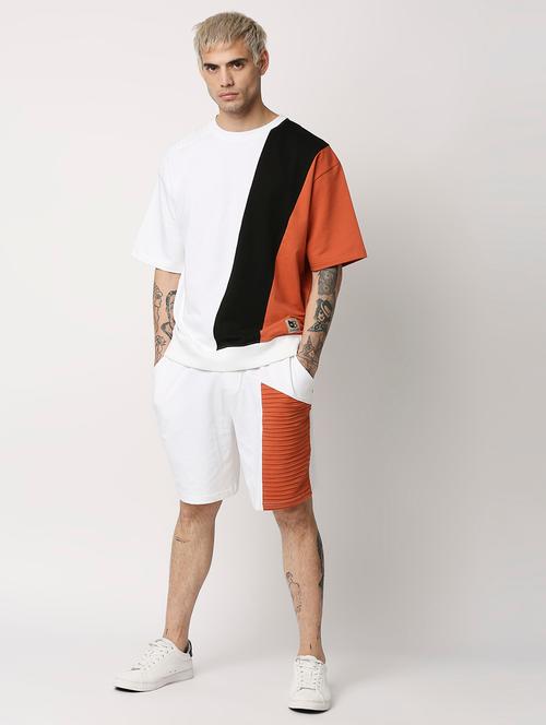 color blocked short and t shirt set - 18589416 - Very Small Image - 1