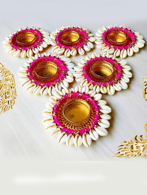 tryna home decor, fancy diyas for decoration, festive season, deepak lights decor (pack of 6) - 18589511 - Very Small Image - 1