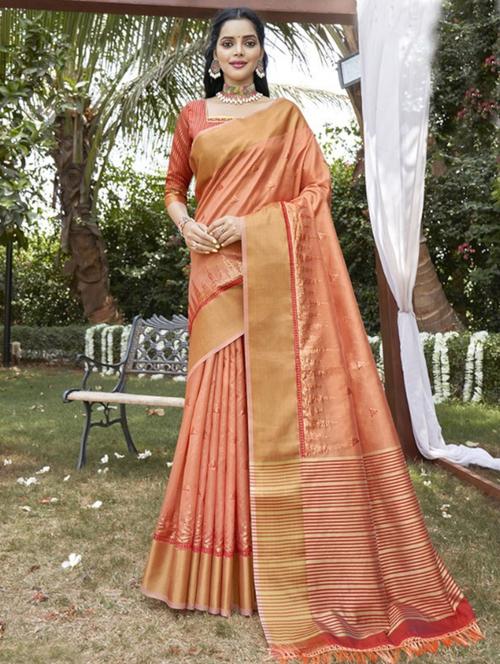 self design kanjivaram saree with blouse - 18589733 - Very Small Image - 1