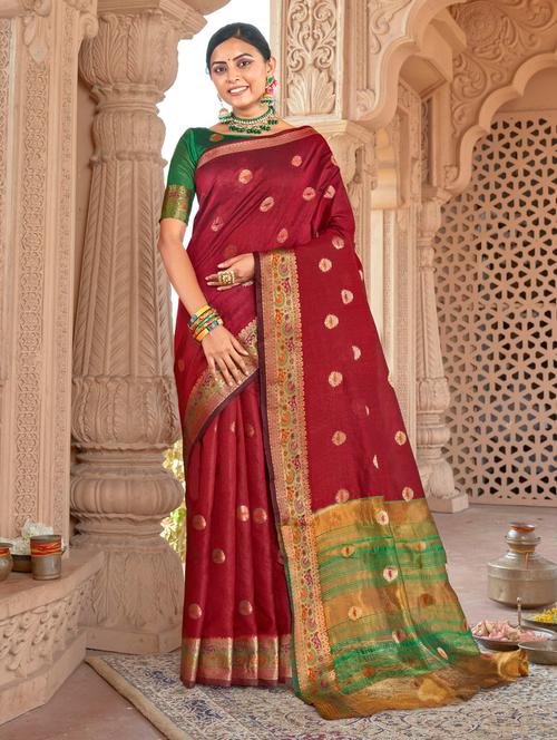 self design kanjivaram saree - 18589797 - Very Small Image - 1