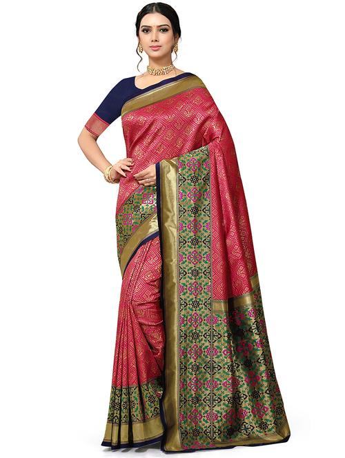 zari work banarasi saree with blouse - 18590744 - Very Small Image - 1