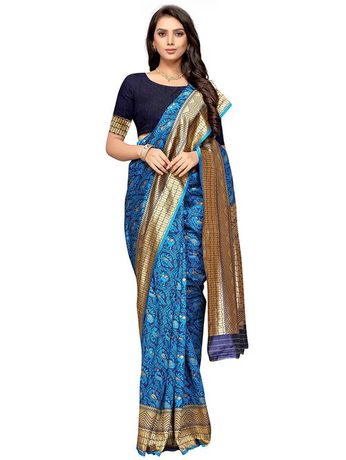zari work banarasi saree with blouse - 18590746 - Very Small Image - 1