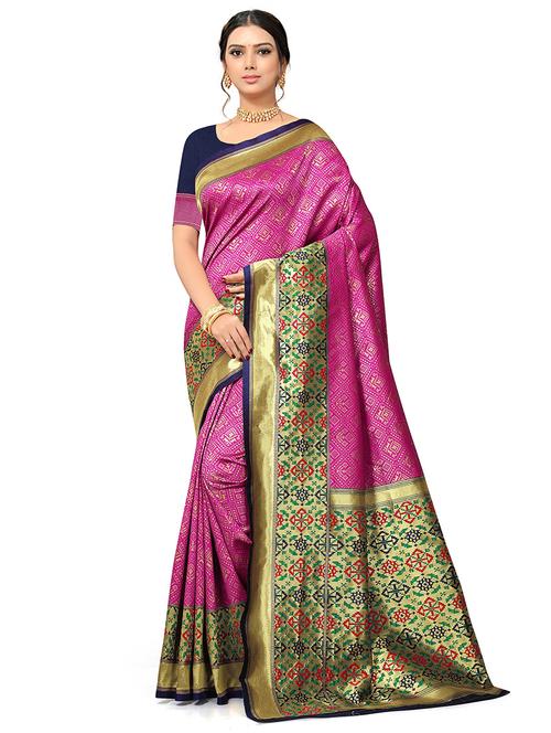 zari work banarasi saree with blouse - 18590776 - Very Small Image - 1