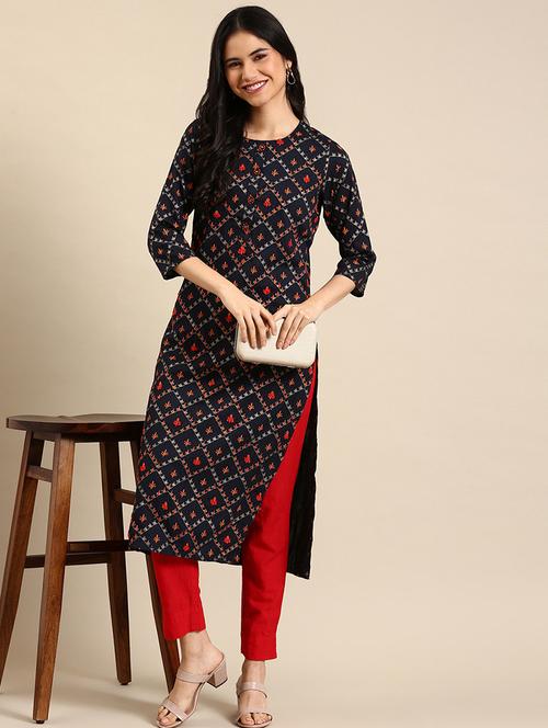 women's straight kurta - 18591160 - Very Small Image - 1