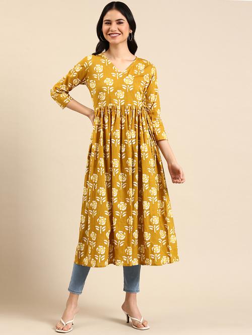 women's flared kurta - 18591185 - Very Small Image - 1