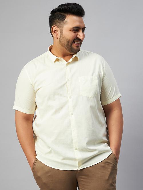 men solid short sleeve regular fit casual shirt - 18591274 - Very Small Image - 1