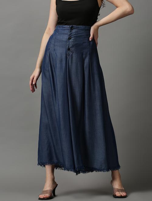 high rise solid wide leg trouser - 18591554 - Very Small Image - 1