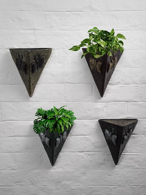 conical shape multi color raised butterfly wall planters for home décor set of 4 - 18591731 - Very Small Image - 1