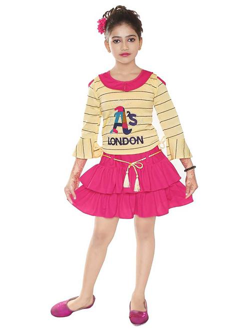 girls printed skirt & top set - 18591867 - Very Small Image - 1