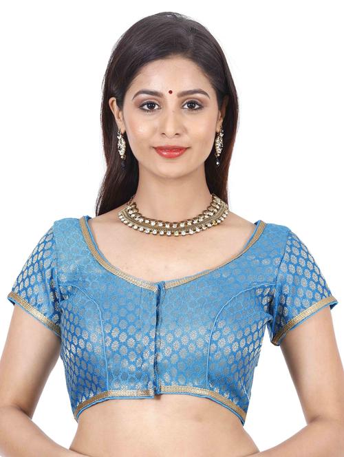 self design brocade blouse - 18592075 - Very Small Image - 1
