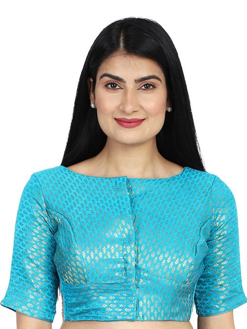 self design brocade blouse - 18592083 - Very Small Image - 1