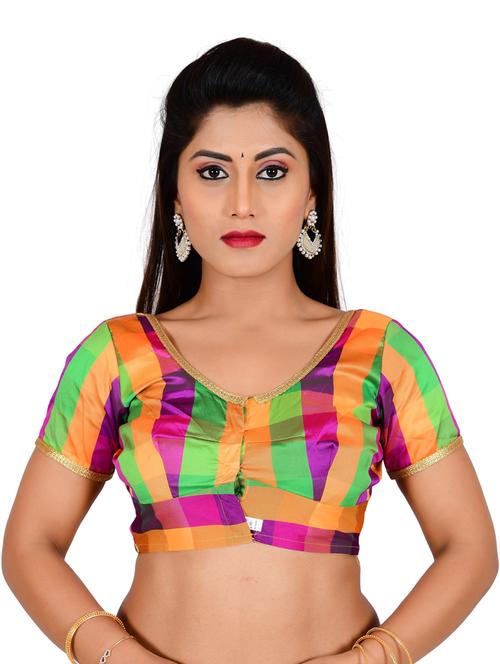 color block regular blouse - 18592138 - Very Small Image - 1