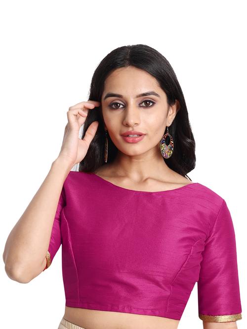 pink cotton regular blouse - 18592162 - Very Small Image - 1