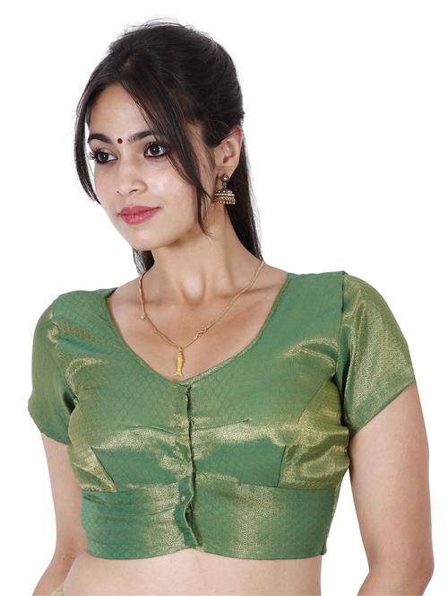 self design brocade blouse - 18592211 - Very Small Image - 1