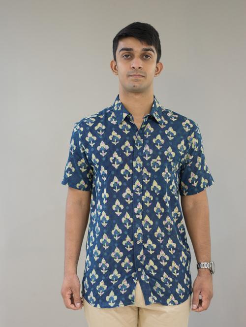 handblock printed casual shirt - 18593103 - Very Small Image - 1