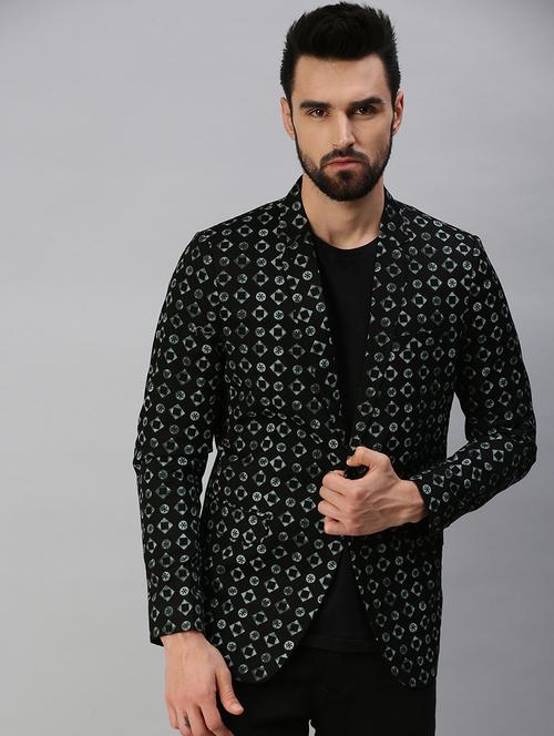 printed single breasted casual blazer - 18593129 - Very Small Image - 1