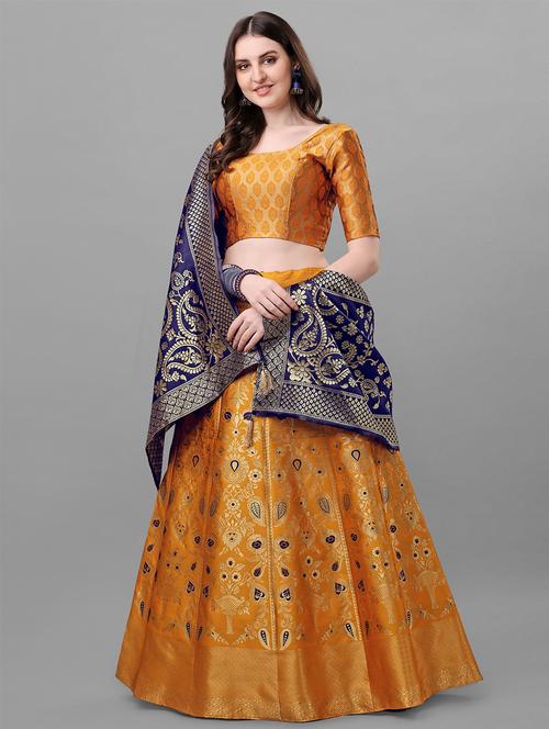self design lehenga choli with dupatta - 18593256 - Very Small Image - 1