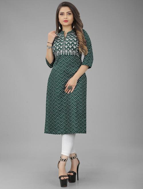 embroidered straight kurta - 18593603 - Very Small Image - 1