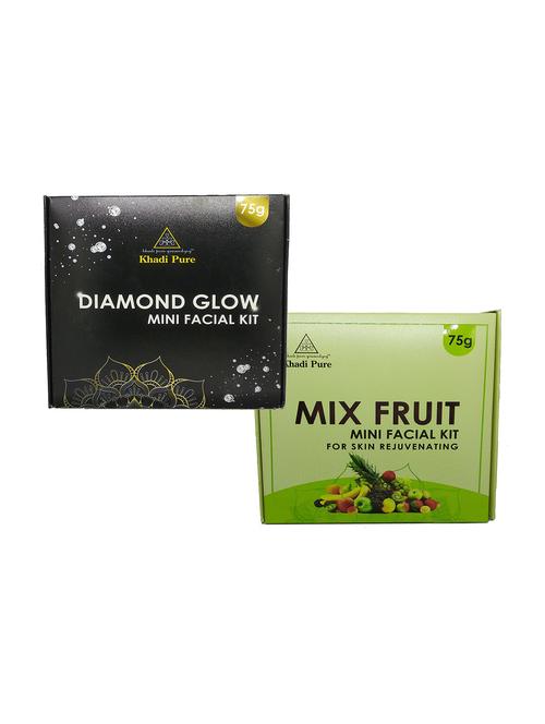 diamond glow & mix fruit mini facial kit (combo) - 18595374 - Very Small Image - 1