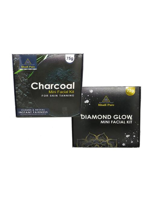 charcoal & diamond touch mini facial kit (combo) - 18595385 - Very Small Image - 1