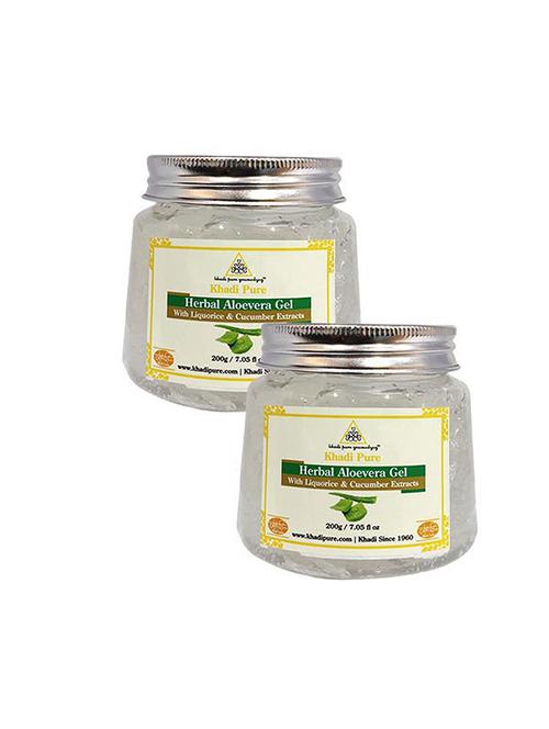 herbal aloevera gel with liquorice & cucumber extracts (transparant) (pack of 2) - 18595726 - Very Small Image - 1