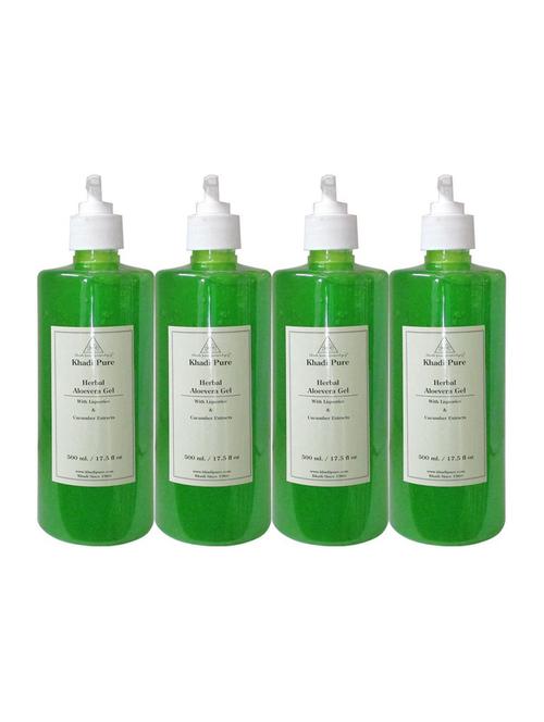 herbal aloevera gel with liquorice & cucumber extracts - 500g (set of 4) - 18595729 - Very Small Image - 1