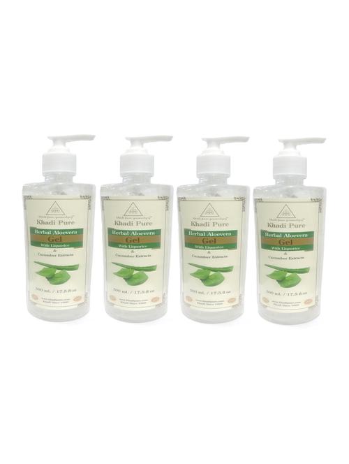 herbal aloevera white gel with liquorice & cucumber extracts 4 bottle - 18595731 - Very Small Image - 1