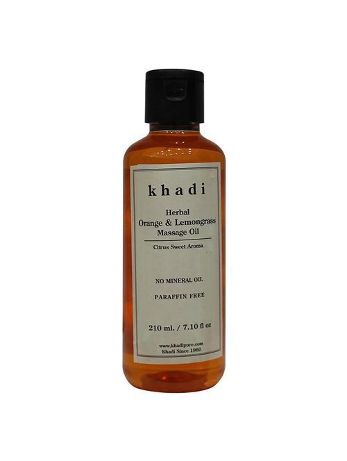 herbal orange & lemongrass massage oil paraffin-mineral oil free - 18595980 - Very Small Image - 1