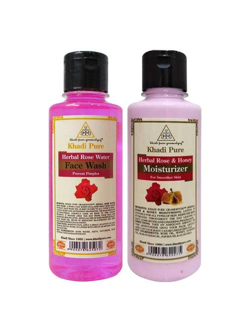 rose water face wash + rose & honey moisturizer (combo) - 18596314 - Very Small Image - 1