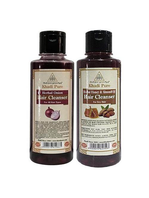 onion hair cleanser + honey & almond oil cleanser (combo) - 18596348 - Very Small Image - 1