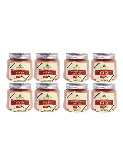orange & lemongrass bath salt - 200g (set of 8) - 18596659 - Very Small Image - 1