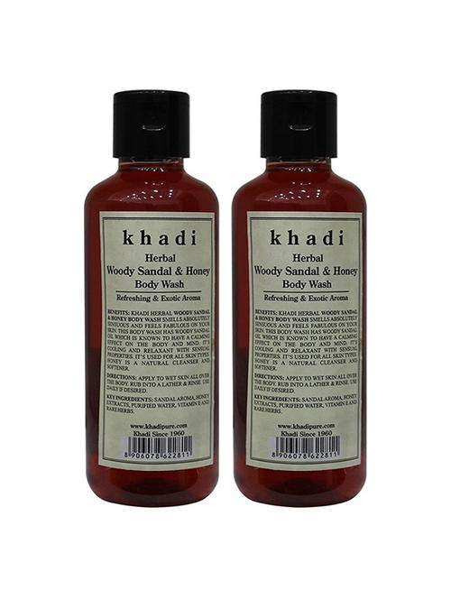 herbal woody sandal & honey body wash - 18596715 - Very Small Image - 1