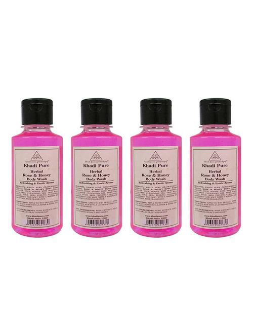 herbal rose & honey body wash (pack of 4) - 18596755 - Very Small Image - 1