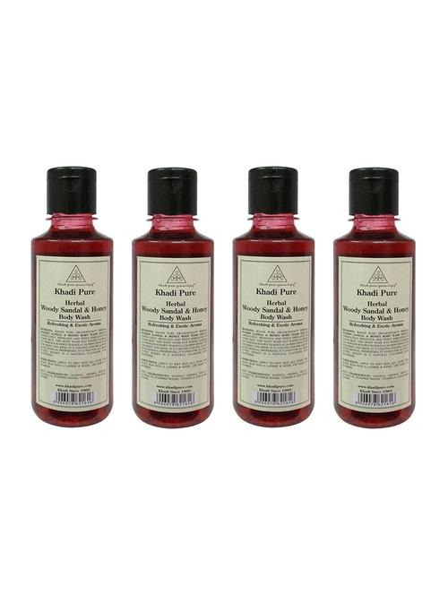 pure herbal woody sandal & honey body wash (pack of 4) - 18596757 - Very Small Image - 1